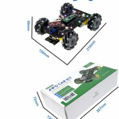 Kit de voiture éducatif à construire avec roues holonomes + Raspberry Pi Pico W