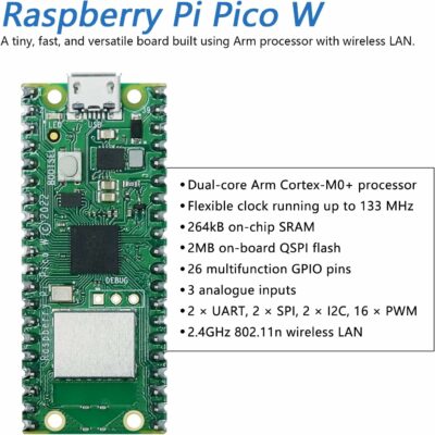 Kit de voiture éducatif à construire avec roues holonomes + Raspberry Pi Pico W