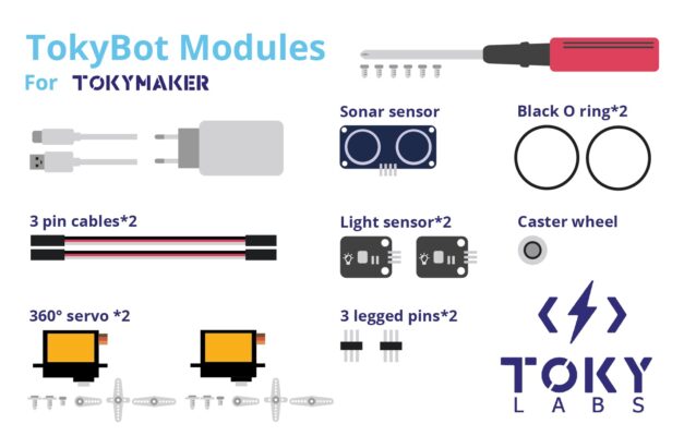 Robot compagnon éducatif programmation Scratch Tokybot kit Tokylabs