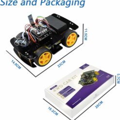 Robot kit de voiture 4WD Freenove suivi de lignes compatible avec l'IDE Arduino