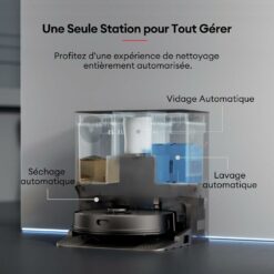 Robot Aspirateur Laveur Tout en Un avec Station automatique MC1 Ultenic 