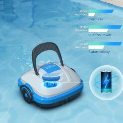 Robot de Piscine nettoyeur Aspirateur sans Fil avec Double Moteur WY1102 WYBOT