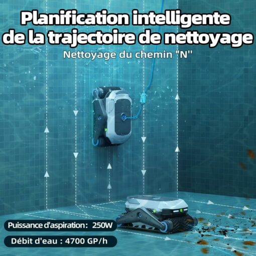 Robot nettoyeur de piscine sans Fil recharge autonome Zima Pro-2024 Degrii