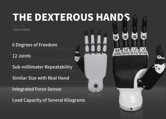 Robot humanoïde programmation ROS Main The Dexterous Hands Inspire  